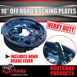 4x 10" Off Road Trailer Caravan Electric Brake Backing Plates With Park Lever
