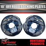 2x 10" Off Road Trailer Caravan Electric Brake Backing Plates With Park Lever