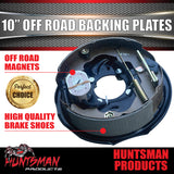 4x 10" Off Road Trailer Caravan Electric Brake Backing Plates With Park Lever