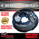 2x 10" Off Road Trailer Caravan Electric Brake Backing Plates With Park Lever