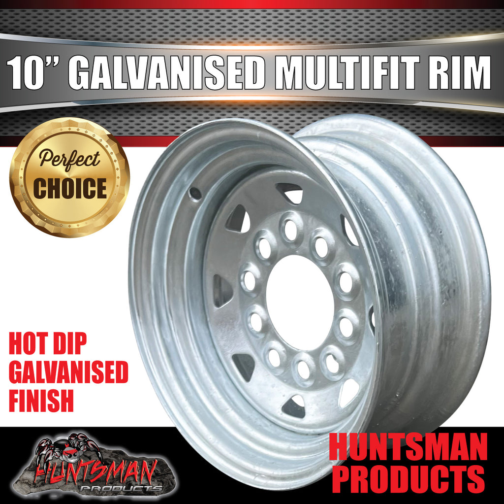 10" GALVANISED BOAT TRAILER CARAVAN RIM- 5 STUD MULTI FIT. SUITS FORD & HT HOLDEN