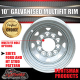 10" GALVANISED BOAT TRAILER CARAVAN RIM- 5 STUD MULTI FIT. SUITS FORD & HT HOLDEN