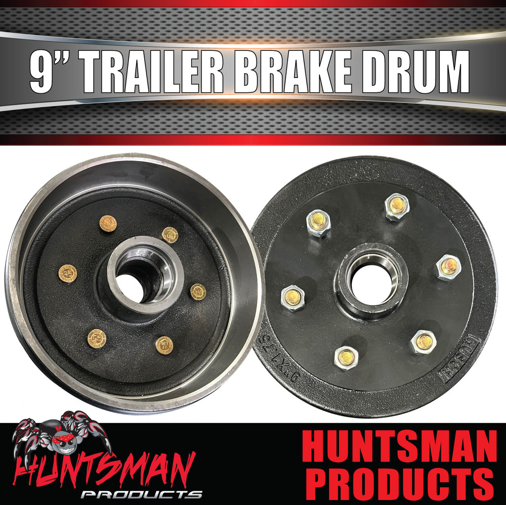 2X 9" Drums 6 Stud Landcruiser Pattern 6/139.7 PCD & LM Bearings