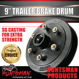 2X Trailer 9" Drums Suit 6 Stud Landcruiser. 6/139.7 PCD & S/L Bearing