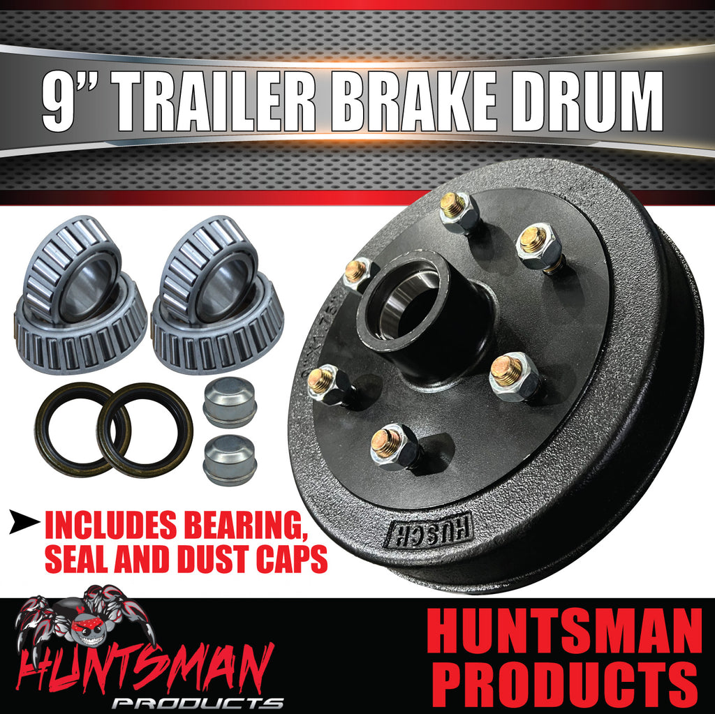 2X 9" Drums 6 Stud Landcruiser Pattern 6/139.7 PCD & LM Bearings