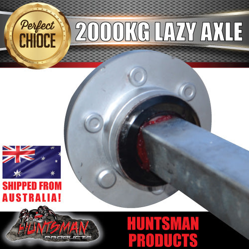 50mm square 2000Kg Trailer Caravan Lazy 5 or 6 Stud Landcruiser Stud Pattern Solid Axle