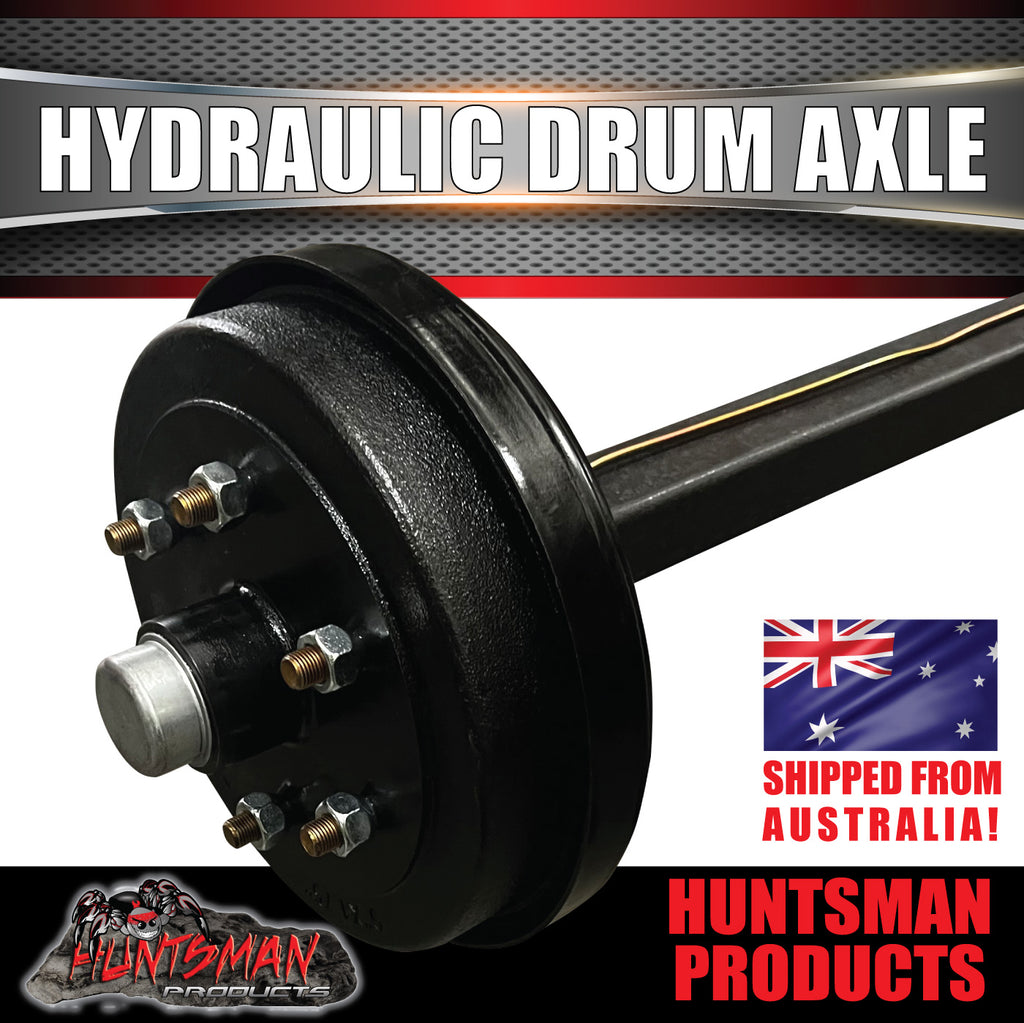 Natural 1400Kg Hydraulic Drum Braked Trailer Caravan 45mm Axle, 78" - 96" Long