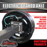 1400Kg 45mm Solid Electric Braked Trailer Caravan Axle + Handbrake Axles 78" -96"