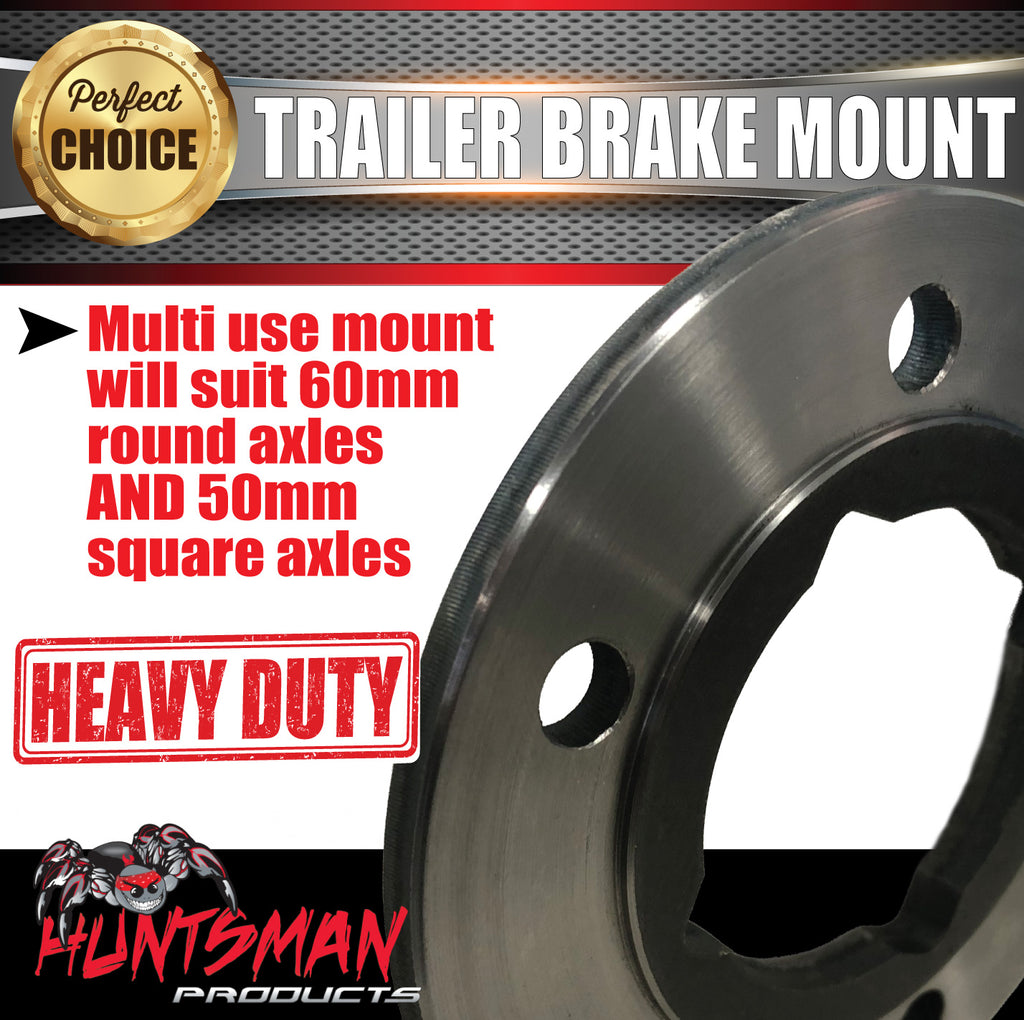 1x Weld Trailer Brake Mount For 12" Electric Brakes For 65mm Round or 50mm Square Axles