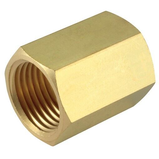 1x Hydraulic Brake Trailer Caravan Brass Straight Female to Female Adaptor 3/8"