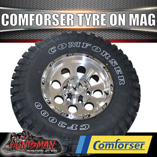 15x10 GT Alloy Mag Wheel 6/139.7 PCD & 33x12.5R15 Comforser 33'' Mud Tyre
