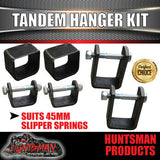 DIY 2000Kg Tandem Trailer Kit, Mechanical Brakes, Slipper Springs Axles 81"- 96"