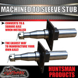 DIY TRAILER 1400KG MECHANICAL DRUM BRAKED KIT. SLIPPER SPRINGS. STUB AXLES