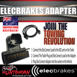 Elecbrakes Bluetooth Electric Brake Controller with Flat to Flat Plug Adaptor
