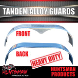 Aluminium Tandem Teardrop Style Trailer Radius Mud Guards 1700mm x  250mm, Propeller Plate finish