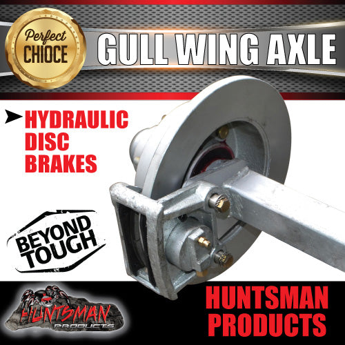 2000Kg Galvanised Hydraulic Disc Gullwing Boat Trailer Axle