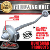 2000Kg Galvanised Hydraulic Disc Gullwing Boat Trailer Axle