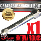 x1 Greasable Trailer Caravan Shackle Spring Bolt & Nut 5/8" X 4" Rocker Roller