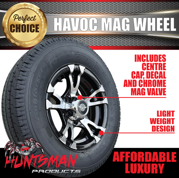 13" Trailer Caravan HT Holden Havoc Alloy & 155R13C tyre. 155 13