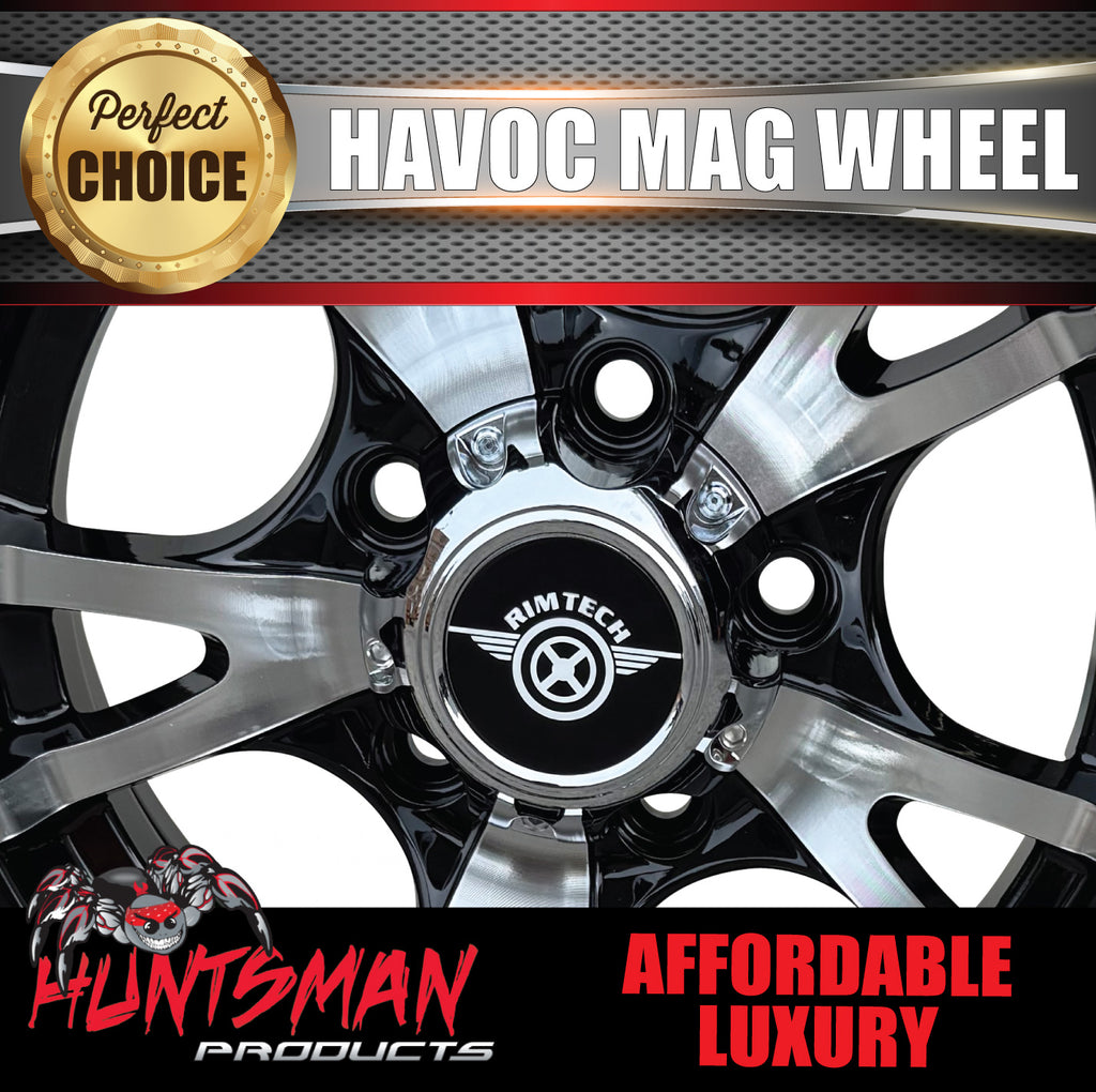 13x5 Caravan Trailer Havoc Alloy Mag Wheel: suits Ford pattern