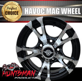 13x5 Caravan Trailer Havoc Alloy Mag Wheel: suits HT Holden pattern