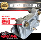 x2 Trailer Caravan Galvanised Hydraulic Disc Brake Calipers With Stainless Pistons