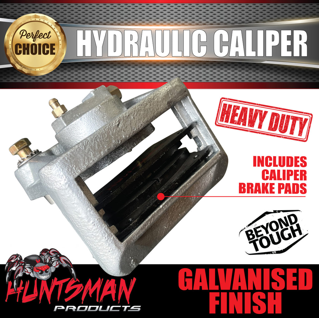 x2 Trailer Caravan Galvanised Hydraulic Disc Brake Calipers With Stainless Pistons