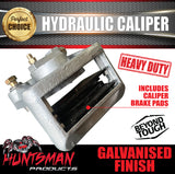 x2 Trailer Caravan Galvanised Hydraulic Disc Brake Calipers With Stainless Pistons