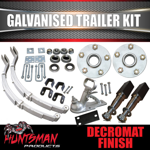 750KG Boat Jetski Trailer Kit Stub Axles Galvanised Dacromet Eye Slipper Springs