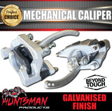 x2 Trailer Caravan Galvanised Mechanical Disc Brake Calipers. Alko Style. Concealed pads
