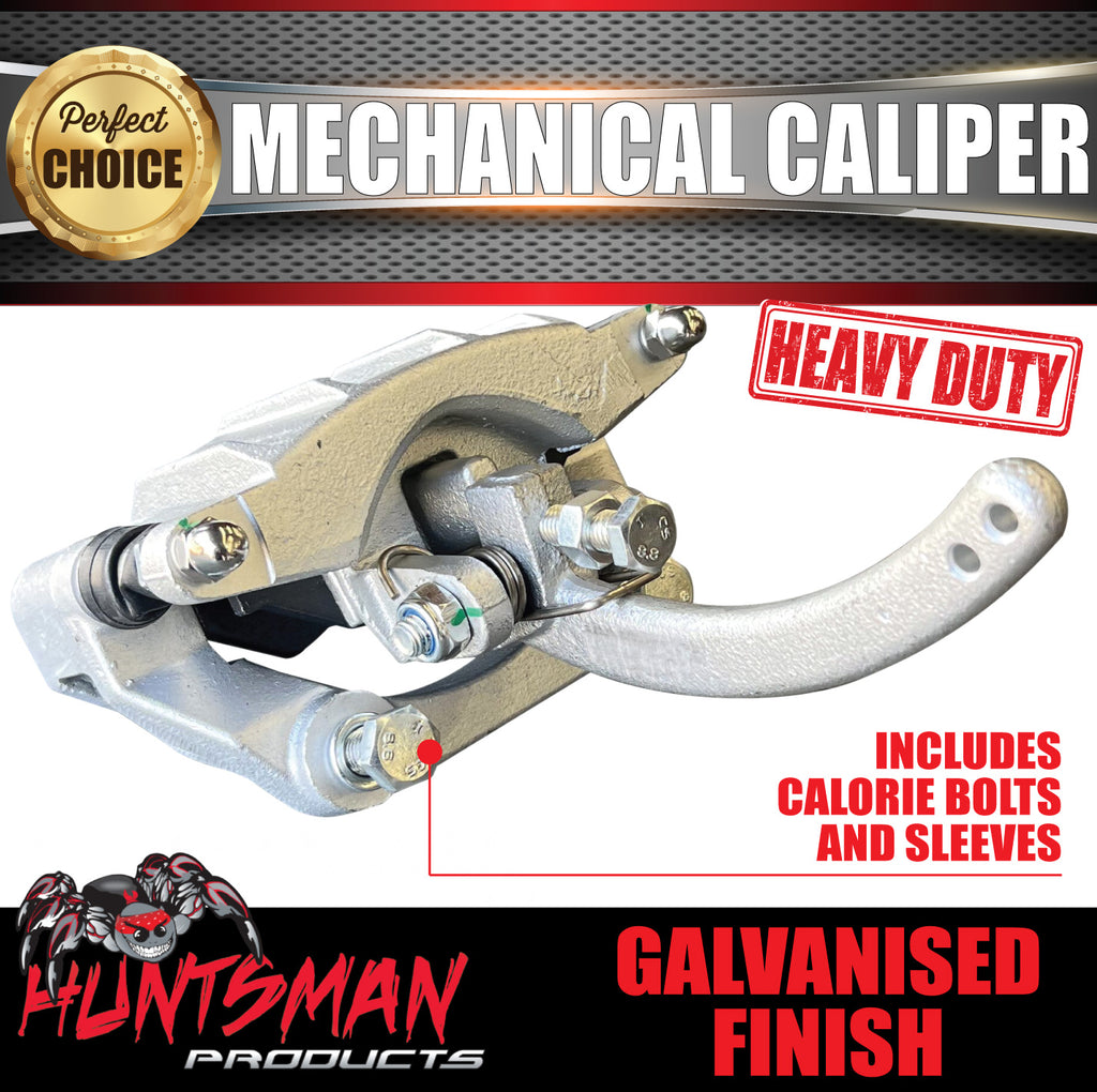 x1 Heavy Duty Trailer Caravan Mechanical Disc Brake Caliper. Alko Style Concealed Pads