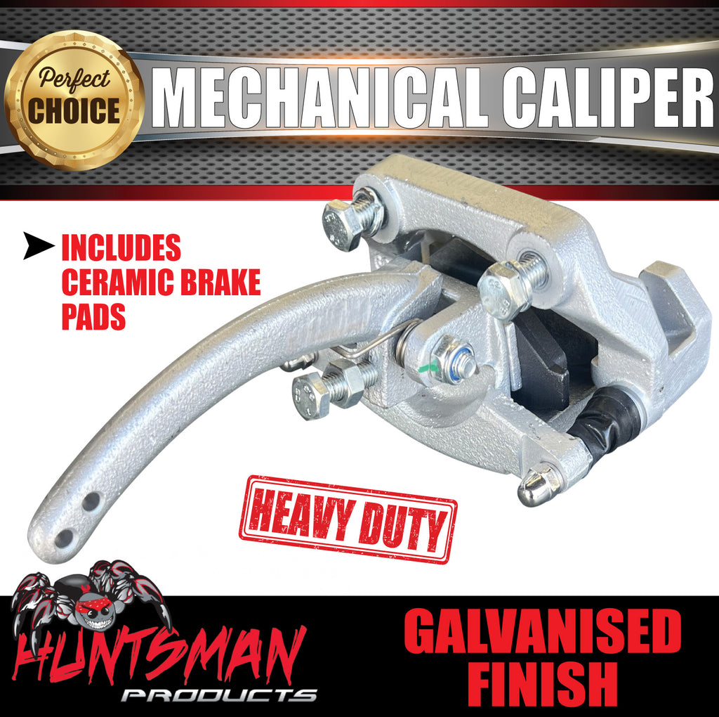 x1 Heavy Duty Trailer Caravan Mechanical Disc Brake Caliper. Alko Style Concealed Pads