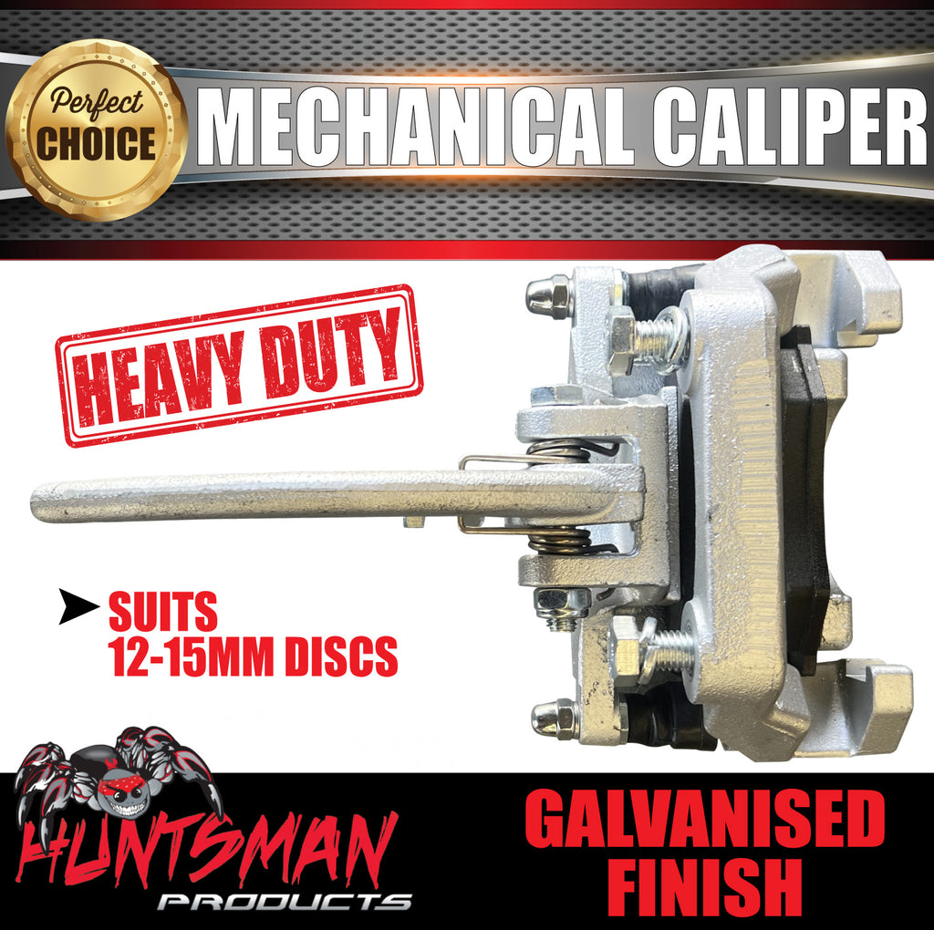 x1 Heavy Duty Trailer Caravan Mechanical Disc Brake Caliper. Alko Style Concealed Pads