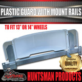 x2 Boat Trailer Slipper Spring Mount Rails + White Plastic Guards Suit 13" & 14" Tyres