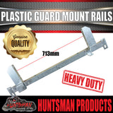 x2 Boat Trailer Slipper Spring Mount Rails + Grey Plastic Guards Suit 13" & 14" Tyres