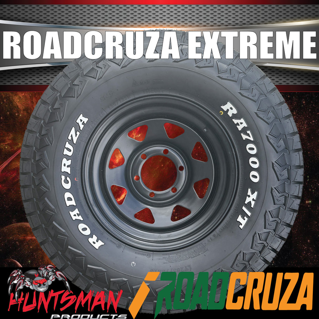 265/70R16 Roadcruza RA7000 X/T Extreme Tyre on 16" Black Steel Wheel Rim. 121/118R 3 Ply Sidewall