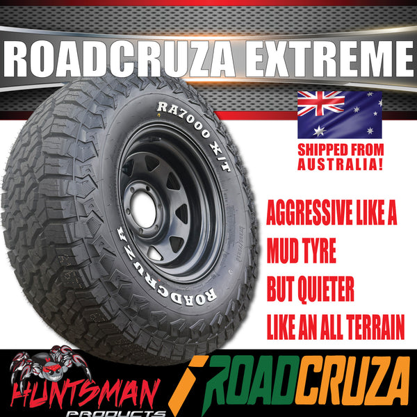 245/70R16 Roadcruza RA7000 X/T Extreme Tyre on 16" Black Steel Wheel Rim. 118/115S 3 Ply Sidewall