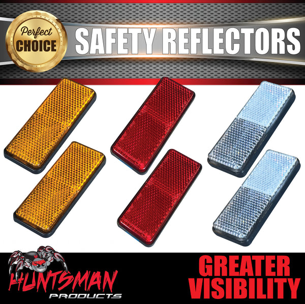 thumbnail image 2 of SMART OUTDOORS 2x Amber Round Screw-On Reflectors – 85mm, Trailer, Caravan, Van, Boat, UK Made 2 of 4