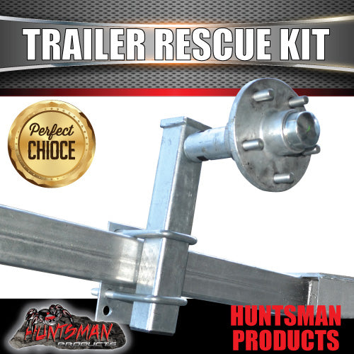 Trailer Rescue Kit , Spare Wheel Holder inc hub & S/L bearings. Dolly Wheel