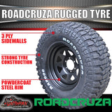 315/75R16 Roadcruza RA8000 Tyre on 16" Black Steel Wheel Rim. 127/124Q 3 Ply Sidewall