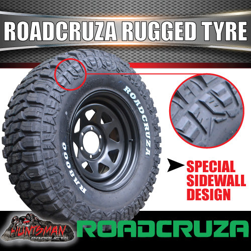 315/75R16 Roadcruza RA8000 Tyre on 16" Black Steel Wheel Rim. 127/124Q 3 Ply Sidewall