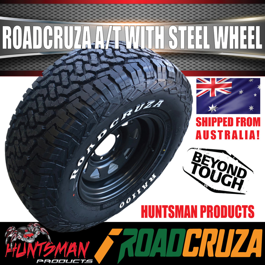 245/70R16 Roadcruza RA1100 All Terrain Tyre on 16" Black Steel Rim. 245 70 16