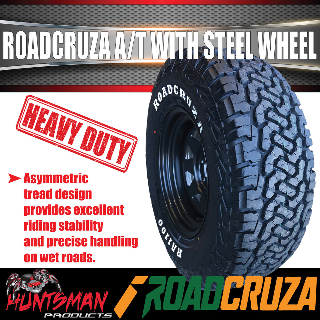 245/70R16 Roadcruza RA1100 All Terrain Tyre on 16" Black Steel Rim. 245 70 16