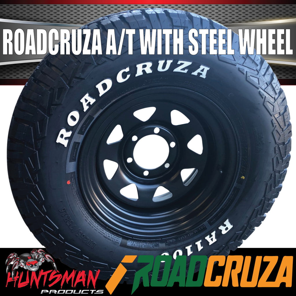 245/70R16 Roadcruza RA1100 All Terrain Tyre on 16" Black Steel Rim. 245 70 16