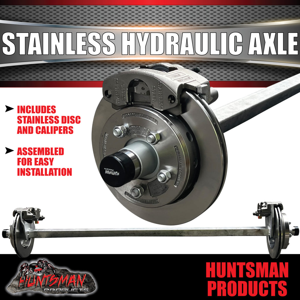 1400Kg Galvanised Stainless Hydraulic Disc Caravan Boat Trailer Axle