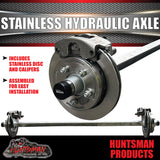 1400Kg Galvanised Stainless Hydraulic Disc Caravan Boat Trailer Axle