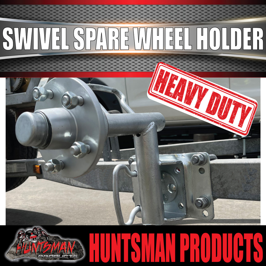 Boat Trailer Swivel Spare Wheel Holder Carrier Beach Launch Bracket + Hub SL Bearings.