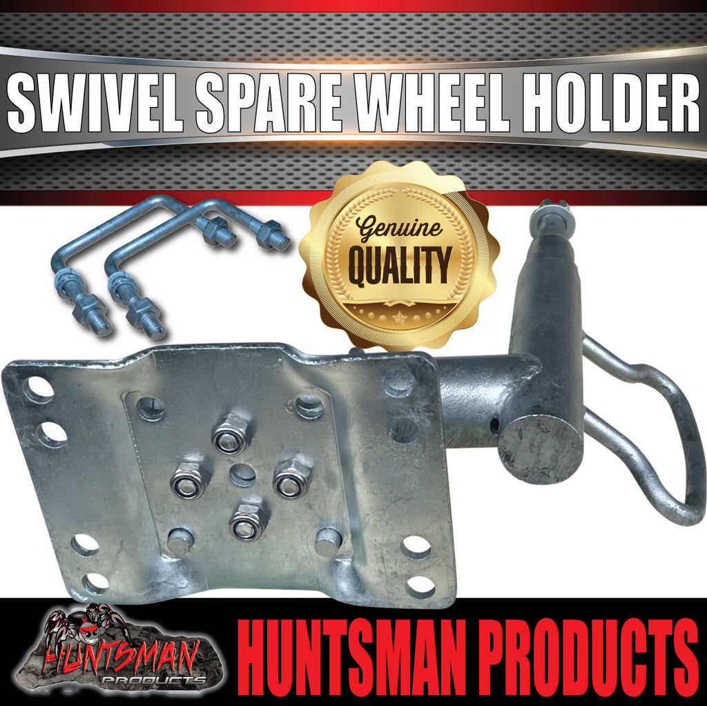 Boat Trailer Swivel Spare Wheel Holder Carrier Beach Launch Bracket,  Suits S/L Bearings & Hubs