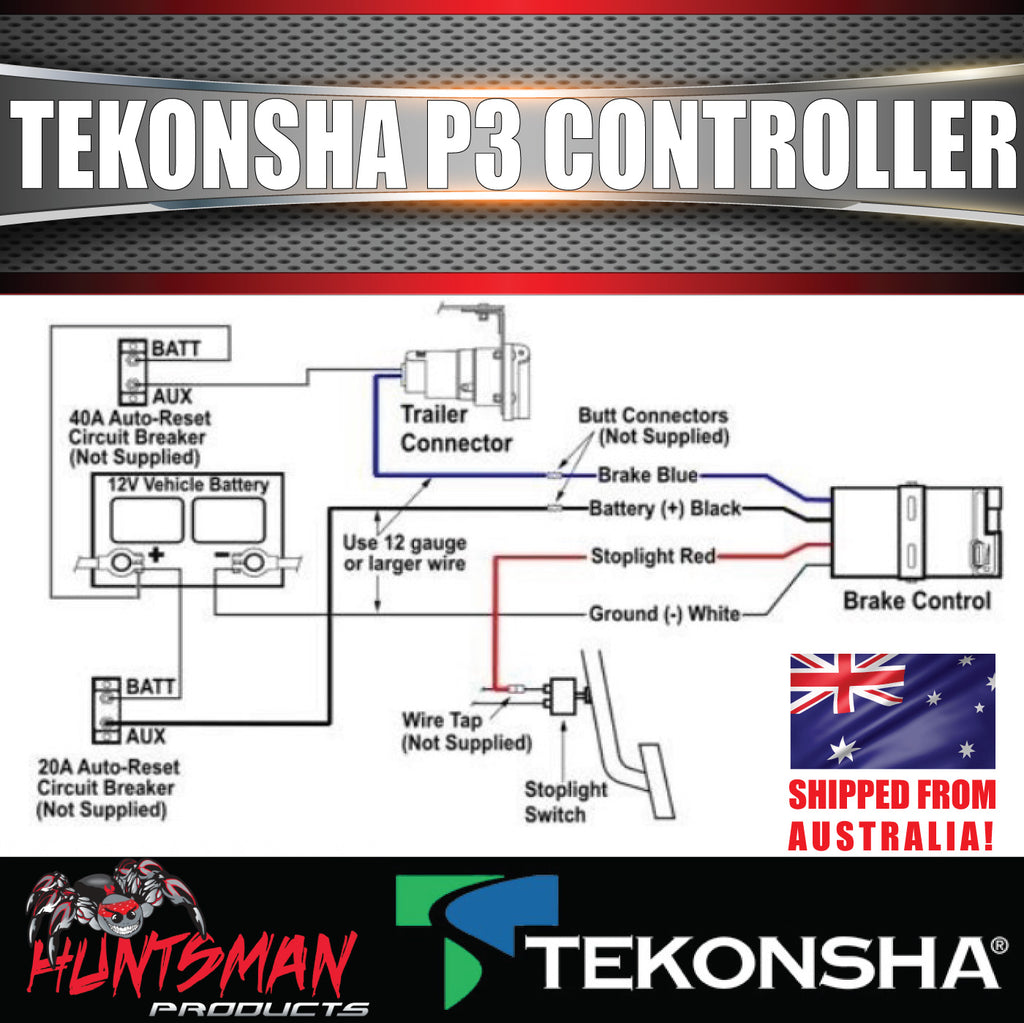 TEKONSHA P3 ELECTRIC BRAKE IN CAR BRAKE CONTROLLER.