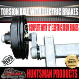2000Kg Trailer Caravan 12'' Electric Braked Torsion Axle. Independent Suspension L/C Pattern.